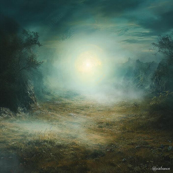 Chemin au clair de lune