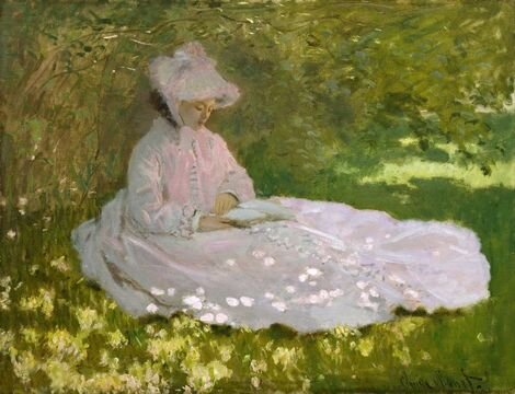 Springtime by Claude Monet, 1872, Walters Art Museum, Baltimore_ #springtime #claudemonet #paintings #art #waltersartmuseum #monet #femaleportrait #sittinginthesun #impressionism (1).jpg